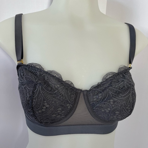 Lively Charcoal Lace Bra - Picture 1 of 4